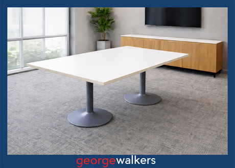 SM9 - White Meeting Table - George Walkers Office Furniture Megastore