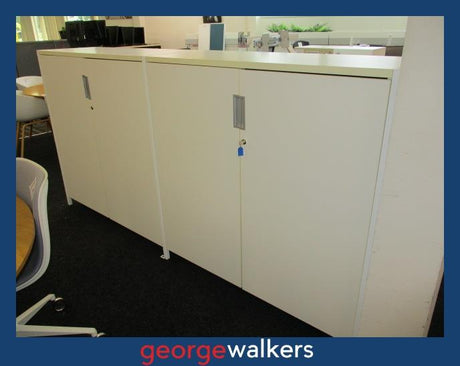 PR5797  White  Office Storage Unit - George Walkers Office Furniture Megastore