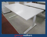 PR4880 - White Straight Desk - George Walkers Office Furniture Megastore