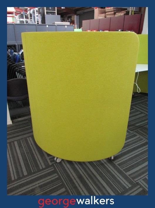 PR5727 - Lime Green PLN Group Privacy Pod Desk - George Walkers Office Furniture Megastore