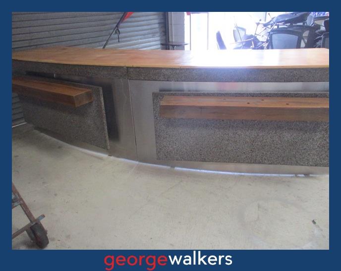 PR6519  Concrete  4M  Reception Counter - George Walkers Office Furniture Megastore