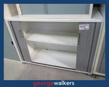 Tambour Storage Cupboard White