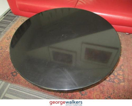 PR5698 - Black Gloss  Round Table - George Walkers Office Furniture Megastore