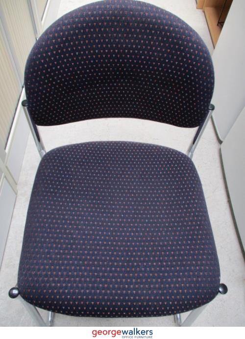 PR5567 - Blue/Red Pattern Damba Reception Chair - George Walkers Office Furniture Megastore