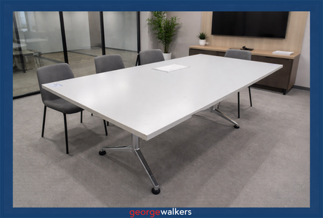 PR5689 - White  Meeting Table - George Walkers Office Furniture Megastore