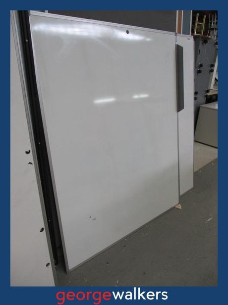 PR6231  White  Whiteboard with Pen Tray - 1.2M x 1.5M Aluminium Frame - George Walkers Office Furniture Megastore