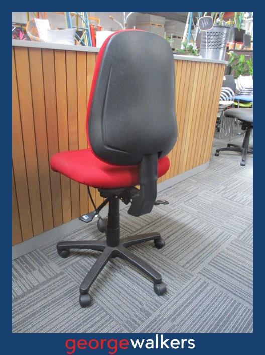PR6498  Red Dawell Office Chair - George Walkers Office Furniture Megastore