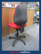 PR6498  Red Dawell Office Chair - George Walkers Office Furniture Megastore