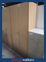 PR6333  Maple  Melteca Tall Cupboard - George Walkers Office Furniture Megastore