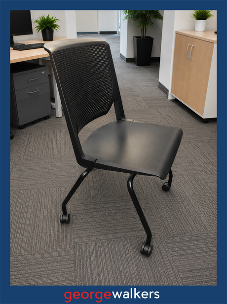 PR6735  Black Haworth Task Chair - George Walkers Office Furniture Megastore