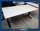 PR6270  White  Desk 1.6M - George Walkers Office Furniture Megastore