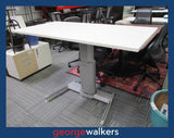 PR6363  White  Height Adjustable Sit/Stand Desk - George Walkers Office Furniture Megastore