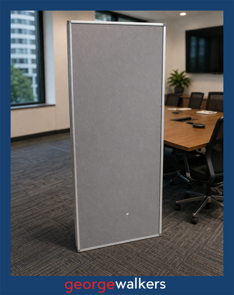 PR6617  Aluminum Frame Grey Hessian  Commercial Grade Pinboard - George Walkers Office Furniture Megastore