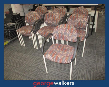 PR6728  Mixed Colour  Stackable Visitor Chair - George Walkers Office Furniture Megastore