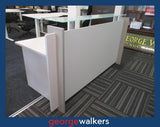 PR6368  Silver Strata Reception Desk - George Walkers Office Furniture Megastore