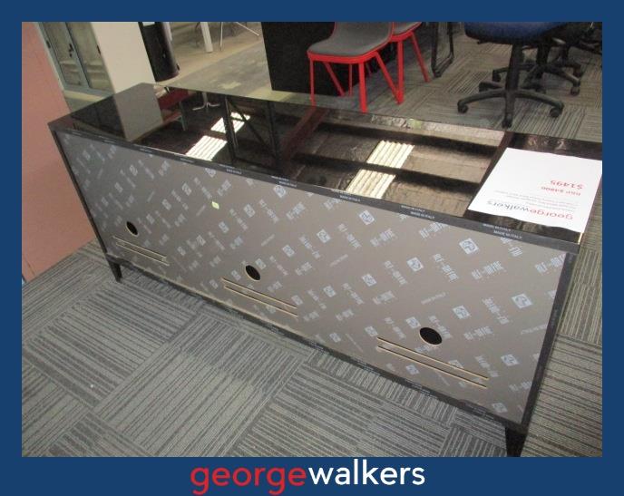 ENTERTAINMENT UNIT – CREDENZA – ALF ITALIA MONT NOIR – HIGH GLOSS – PR6855 - George Walkers Office Furniture Megastore