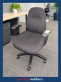 PR6361  Dark Grey Spectrum 3 Office Chair with Armrests Refurbished - George Walkers Office Furniture Megastore
