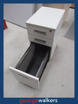PR6750  White Slimline Mobile Drawer - George Walkers Office Furniture Megastore