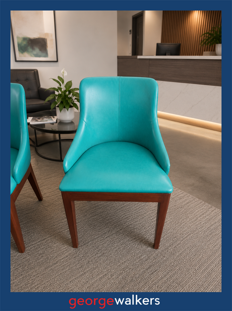 CHAIR – ACCENT – TURQUOISE – MODERN MID CENTURY – PR6824 - George Walkers Office Furniture Megastore