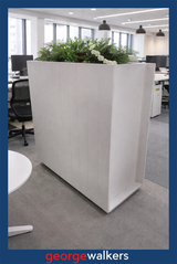 PR6431  White  Office Planter Storage / Divider - George Walkers Office Furniture Megastore