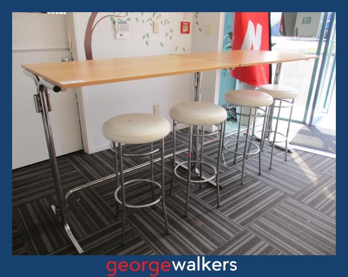 PR6183  Tawa  Melteca Bar Leaner Height Meeting Room Table - George Walkers Office Furniture Megastore