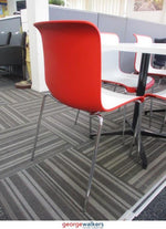 Café Chair Stackable Red/White