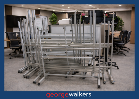 PR6676    Clearance Whiteboard Stands on Castors - George Walkers Office Furniture Megastore