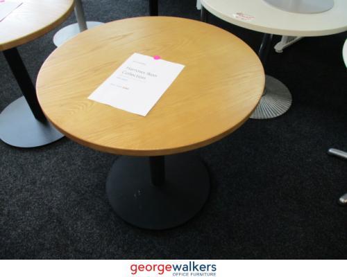 PR5447 - American Ash/Matte Black  Round Table - George Walkers Office Furniture Megastore