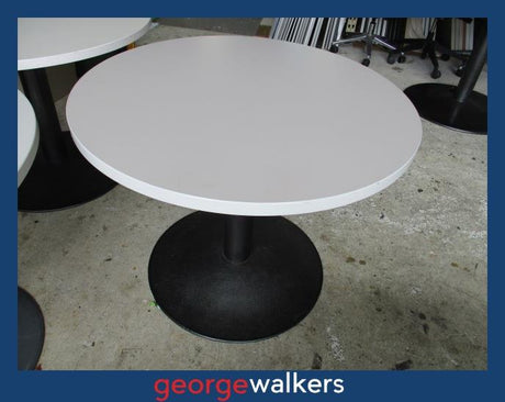 PR5528 - White  Round Table - George Walkers Office Furniture Megastore