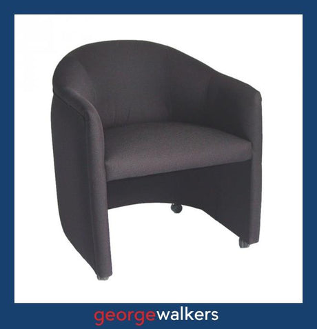 C4301  Black Enzo Tub Chair - George Walkers Office Furniture Megastore