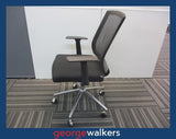 PR5949  Black  Mesh Back Meeting Room Chair - George Walkers Office Furniture Megastore