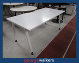 PR6236  White  Desk - George Walkers Office Furniture Megastore