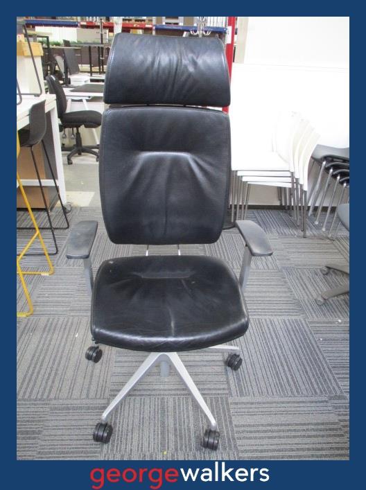 PR6325  Black Sitland Spirit Executive Office Chair - Original RRP $2900 - George Walkers Office Furniture Megastore