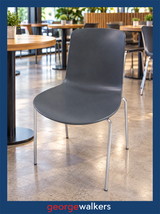 Lottus chair - Enea - Stackable - Grey/chrome - RRP $600+ - PR7044