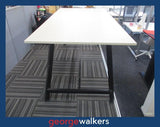 PR6470  Whitewashed Woodgrain  Bar Leaner Meeting Table and Stools - George Walkers Office Furniture Megastore