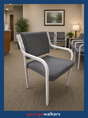 PR6691  Grey  Visitor Chair with Armrests - George Walkers Office Furniture Megastore