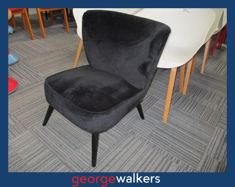 PR5883  Black Velvet  Kids Chair - George Walkers Office Furniture Megastore