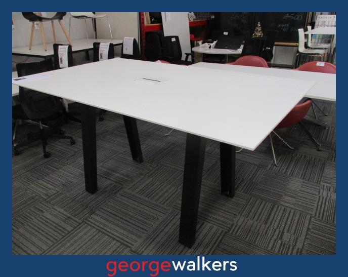 BAR LEANER – HARROWS - MEETING TABLE – 2000MM - WHITE – PR6857 - George Walkers Office Furniture Megastore