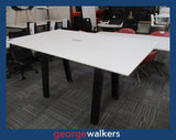 BAR LEANER – HARROWS - MEETING TABLE – 2000MM - WHITE – PR6857 - George Walkers Office Furniture Megastore