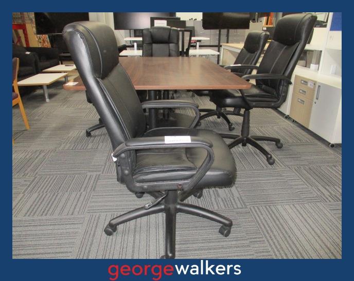 PR6245  Black  Leatherette Executive Chair - George Walkers Office Furniture Megastore