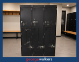 6 Door Metal Locker with Keys Europlan Black