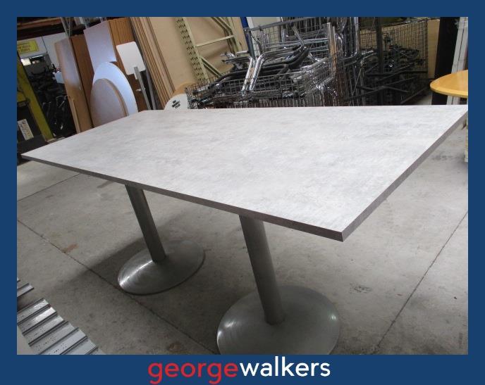 PR6571  Concrete Pattern  Bar Leaner Height Meeting Table