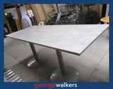 PR6571  Concrete Pattern  Bar Leaner Height Meeting Table