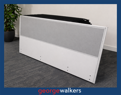 PR1838 - Mix Coloured Desk Mounted Partition - George Walkers Office Furniture Megastore