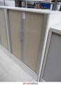 PR5545 - White  Tambour - George Walkers Office Furniture Megastore