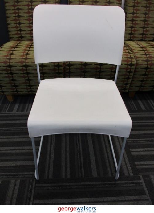 PR4773 - White Canteen Chair - George Walkers Office Furniture Megastore