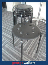 Stool – IKEA – Stackable – Black – PR7027