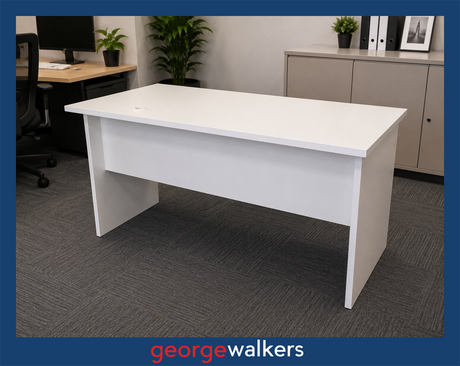Desk White Melteca - George Walkers Office Furniture Megastore