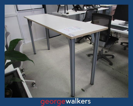 PR6471  White Melteca  Bar Leaner Height Table - George Walkers Office Furniture Megastore
