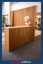PR6512  Slat Wood  Reception Counter & Panelling - George Walkers Office Furniture Megastore